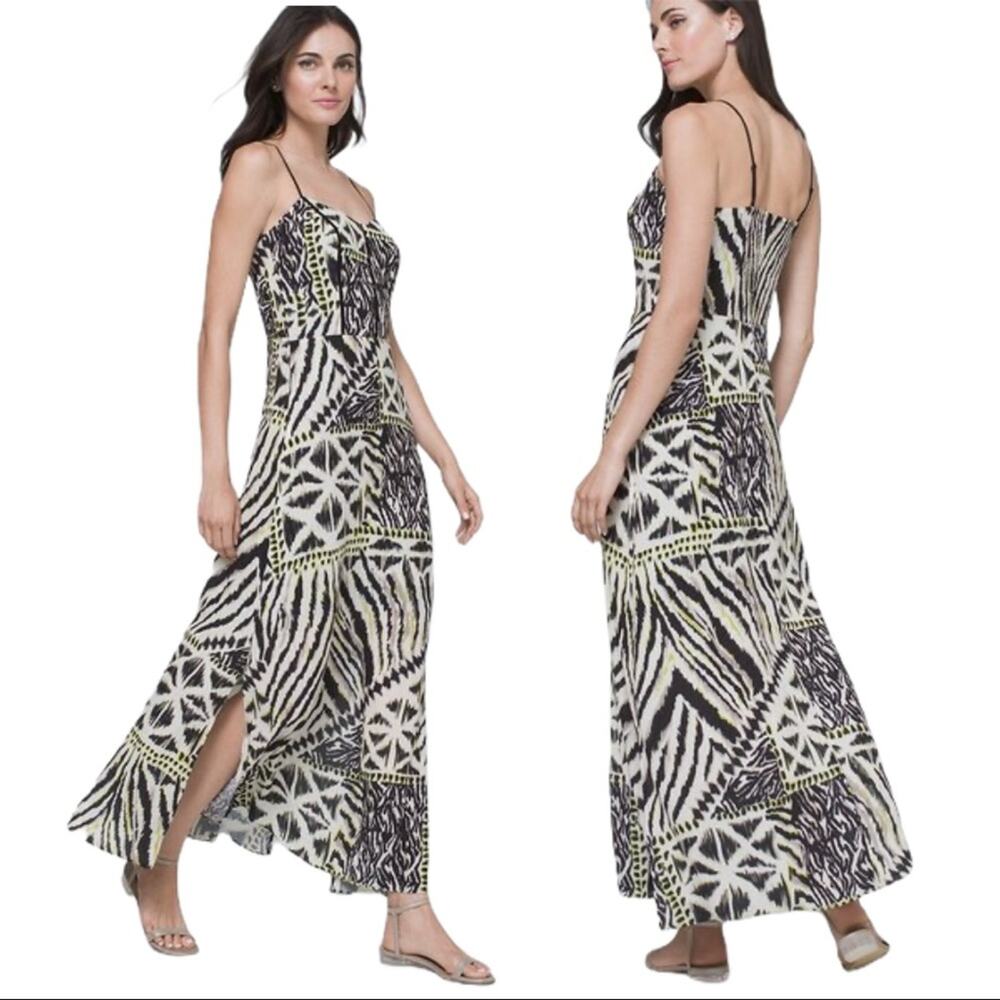 White House Black Market Mixed Print Maxi Dress